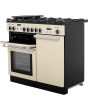 Rangemaster Professional Plus PROP100DFFCR/C 100cm wide Dual Fuel Range Cooker with Gas Hob - Cream