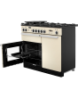 Rangemaster Professional Plus PROP100DFFCR/C 100cm wide Dual Fuel Range Cooker with Gas Hob - Cream