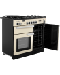 Rangemaster Professional Plus PROP100DFFCR/C 100cm wide Dual Fuel Range Cooker with Gas Hob - Cream