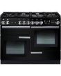 Rangemaster Professional Plus PROP110DFFGB/C 110cm wide Dual Fuel Range Cooker with Gas Hob - Black / Chrome