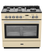 Rangemaster Professional Plus FX PROP90FXDFFCR/C 90cm wide Dual Fuel Range Cooker with Gas Hob - Cream / Chrome