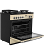 Rangemaster Professional Plus FX PROP90FXDFFCR/C 90cm wide Dual Fuel Range Cooker with Gas Hob - Cream / Chrome
