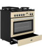 Rangemaster Professional Plus FX PROP90FXDFFCR/C 90cm wide Dual Fuel Range Cooker with Gas Hob - Cream / Chrome