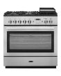 Rangemaster Professional Plus FX PROP90FXDFFSS/C 90cm wide Dual Fuel Range Cooker with Gas Hob - Stainless Steel / Chrome