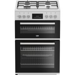 Beko FDD6231W Beko Fdd6231w 60Cm Freestanding Dual Fuel Cooker - White - A Rated