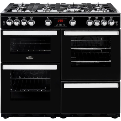 Belling CookcentreX100G 100cm Gas Range Cooker - Black 