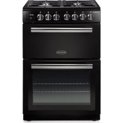 Rangemaster PROPL60DFFBL/C Professional Plus 60 Cm Dual Fuel Cooker - Black & Chrome 