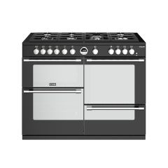 Stoves S/DEL S1100GBLK 444444955 Stoves Sterling Deluxe 1100Mm Wide Gas Range Cooker In Black With 4